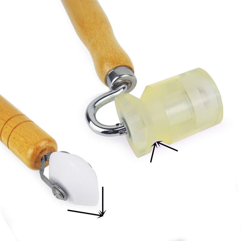 CARTINTS 40mm Wallpaper Roller Rubber Seam Roller with Double Roller Head, for Car Audio Sound Deadening Application, Heat Abatement Mat, Wallpaper and Vinyl Wrap - Image 3